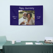 Jubileum foto Modern Banner Navy blauw (Beurs)
