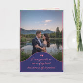 Jubileum foto Modern Elegant Love Quote Kaart (Voorkant)