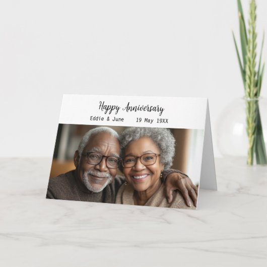 Jubileum Foto Modern gevouwen Jubileum Kaart (Voorkant)