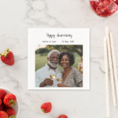 Jubileum foto Modern servetten wit (Insitu)