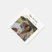 Jubileum foto Modern servetten wit (Hoek)