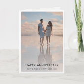 Jubileum Foto | Modern stijlvol man Wife Kaart (Voorkant)