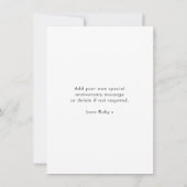 Jubileum Foto Modern Stylish Wife Kaart (Achterkant)