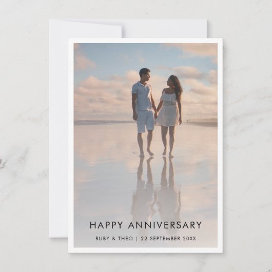 Jubileum Foto Modern Stylish Wife Kaart (Voorkant)