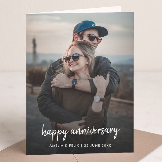 Jubileum Foto | Modern Trendy Stylish Script Kaart