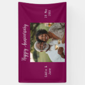 Jubileum Foto Moderne Banner Cranberry (Verticaal)