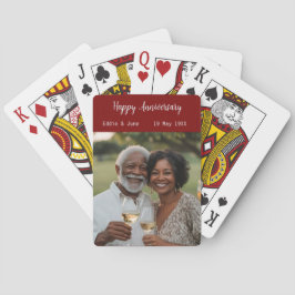Jubileum Foto Moderne Poker Cards Bourgogne Pokerkaarten