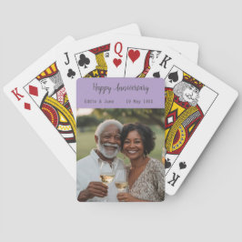 Jubileum Foto Moderne Poker Kaarten Paarse