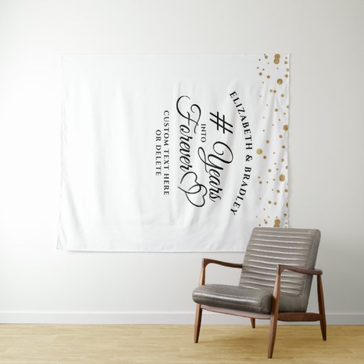 Jubileum Foto Op Backdrop # Jaar in Voor Altijd Wandkleed (In Situ (horizontaal))