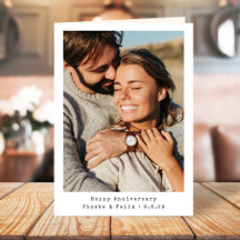 Jubileum foto paar aangepaste gevouwen Kaart