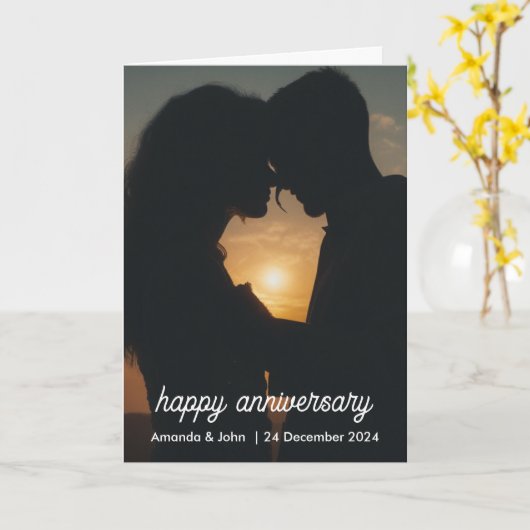 Jubileum Foto | script Kaart (Gele Bloem)