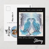 *~* Jubileum FOTO Tortelduifjes Winter AP54 Briefkaart (Voorkant / Achterkant)