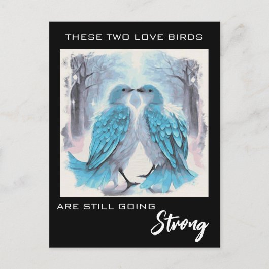 *~* Jubileum FOTO Tortelduifjes Winter AP54 Briefkaart (Voorkant)