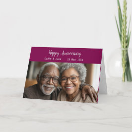 Jubileum Foto Vouw Jubileum Kaart Cranberry