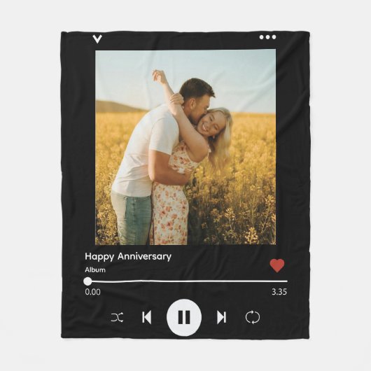 Jubileum fotoalbum Hoesje | Modern Stijlvol Fleece Deken (Voorkant)