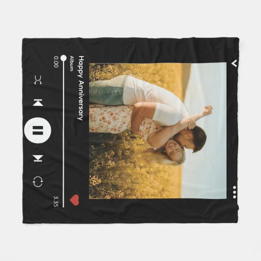 Jubileum fotoalbum Hoesje | Modern Stijlvol Fleece Deken (Voorkant (Horizontaal))