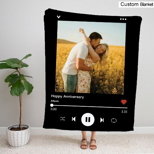 Jubileum fotoalbum Hoesje | Modern Stijlvol Fleece Deken