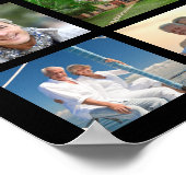 Jubileum Fotocollage 39 foto's Op maat Zwart Poster (Hoek)