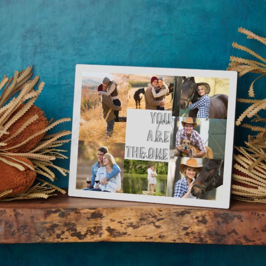 Jubileum Fotocollage U bent de One Grey Fotoplaat (Zijkant)