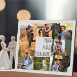 Jubileum Fotocollage U bent de One Grey Fotoplaat<br><div class="desc">Moderne fotocollage die je kunt personaliseren met 7 van je favoriete foto's. De sjabloon is opstelling klaar voor u om uw foto's toe te voegen, die met de klok mee van de bovenkant links werken. Uw foto's worden geplaatst tegen een eenvoudige en stijlvolle grijze achtergrond. De tekst leest "u bent"in...</div>