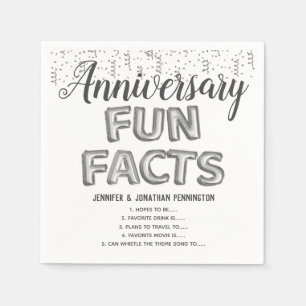 Jubileum Fun Facts ballontekst Napkins Servet
