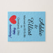 Jubileum Fun & Heart in Blue: Legpuzzel (Horizontaal)