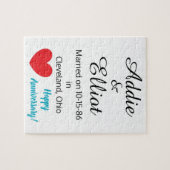 Jubileum Fun & Heart in het wit: Legpuzzel (Horizontaal)