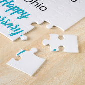 Jubileum Fun & Heart in het wit: Legpuzzel (Zijkant)