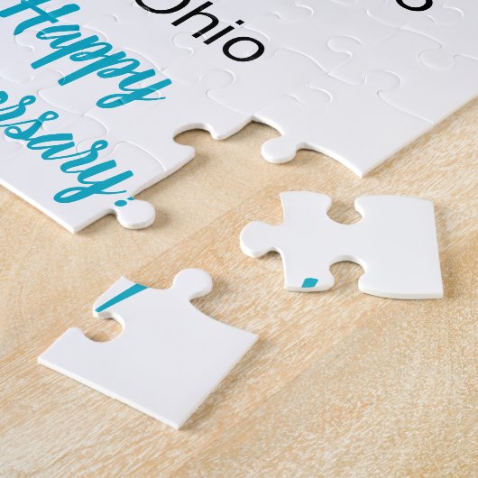 Jubileum Fun & Heart in het wit: Legpuzzel (Zijkant)