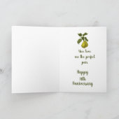 Jubileum Fun voor de Perfect Paar (Peer) Douane Kaart (Binnen)