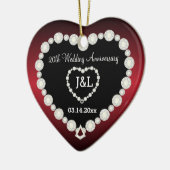 Jubileum | Garnet Red | DIY-tekst Keramisch Ornament (Links)