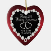 Jubileum | Garnet Red | DIY-tekst Keramisch Ornament (Rechts)