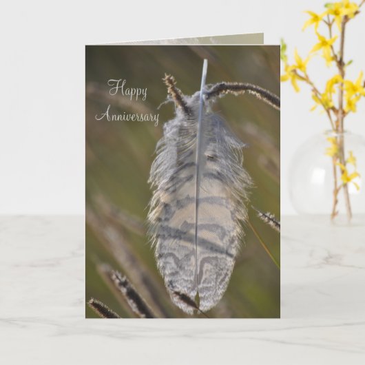 Jubileum gedistilleerde vetveren kaart (Gele Bloem)