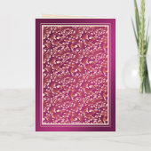 Jubileum gefeliciteerd Damask Plum PInk Card Bedankkaart (Achterkant)