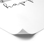 Jubileum gepersonaliseerde romantische bericht fot poster (Hoek)