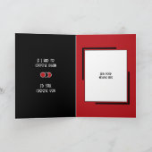 Jubileum geweldige man zwart rood foto kaart (Binnen)