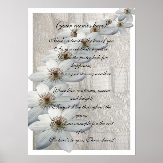 Jubileum Gift for the Bride and Groom Poster (Voorkant)