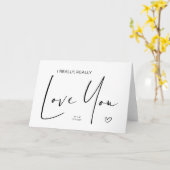 Jubileum Gift voor Man Love You Valentijnse Kaart (Gele Bloem)