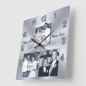 Jubileum Giften met Afbeeldingen en Tekst of Verwi Vierkante Klok (Hoek)