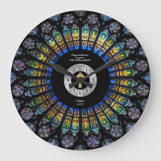 Jubileum Glas in lood voor bestelling - ELKE CLERG Grote Klok (Voorkant)