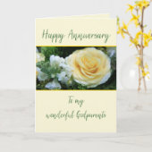 Jubileum Godouders Yellow Rose Kaart (Gele Bloem)