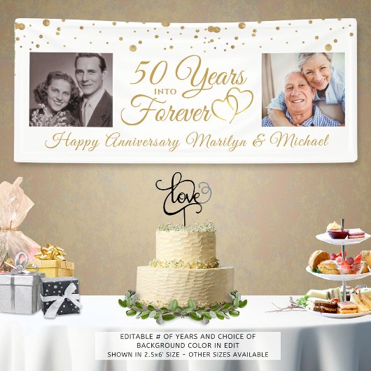 Jubileum Gold 2 foto's JAREN IN EEUWIG Spandoek