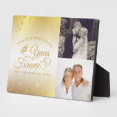 Jubileum Gold Hart JAREN IN GRAAG 2 Foto Fotoplaat (Zijkant)