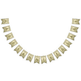 ☆JUBILEUM ☆ Gold Heart Glitter Vlaggetjes