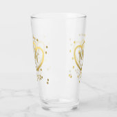 Jubileum Gold Hearts Glass Tumbler (Links)