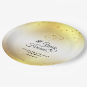 Jubileum Gold Hearts # JAREN IN FOREVER Papieren Bordje (Gekanteld)