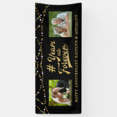 Jubileum Gold Lights Foto JAREN IN FOREVER Spandoek (Verticaal)