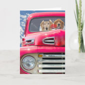 Jubileum Golden Retrievers in Retro Truck Kaart (Voorkant)