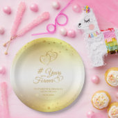 Jubileum Goud HEEFT JAREN IN HET BUITENLAND Papieren Bordje (Feest)