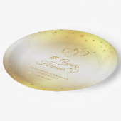 Jubileum Goud HEEFT JAREN IN HET BUITENLAND Papieren Bordje (Gekanteld)